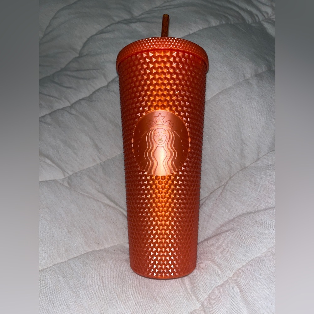 Starbucks Orange Studded Cold Cup Fall 2022